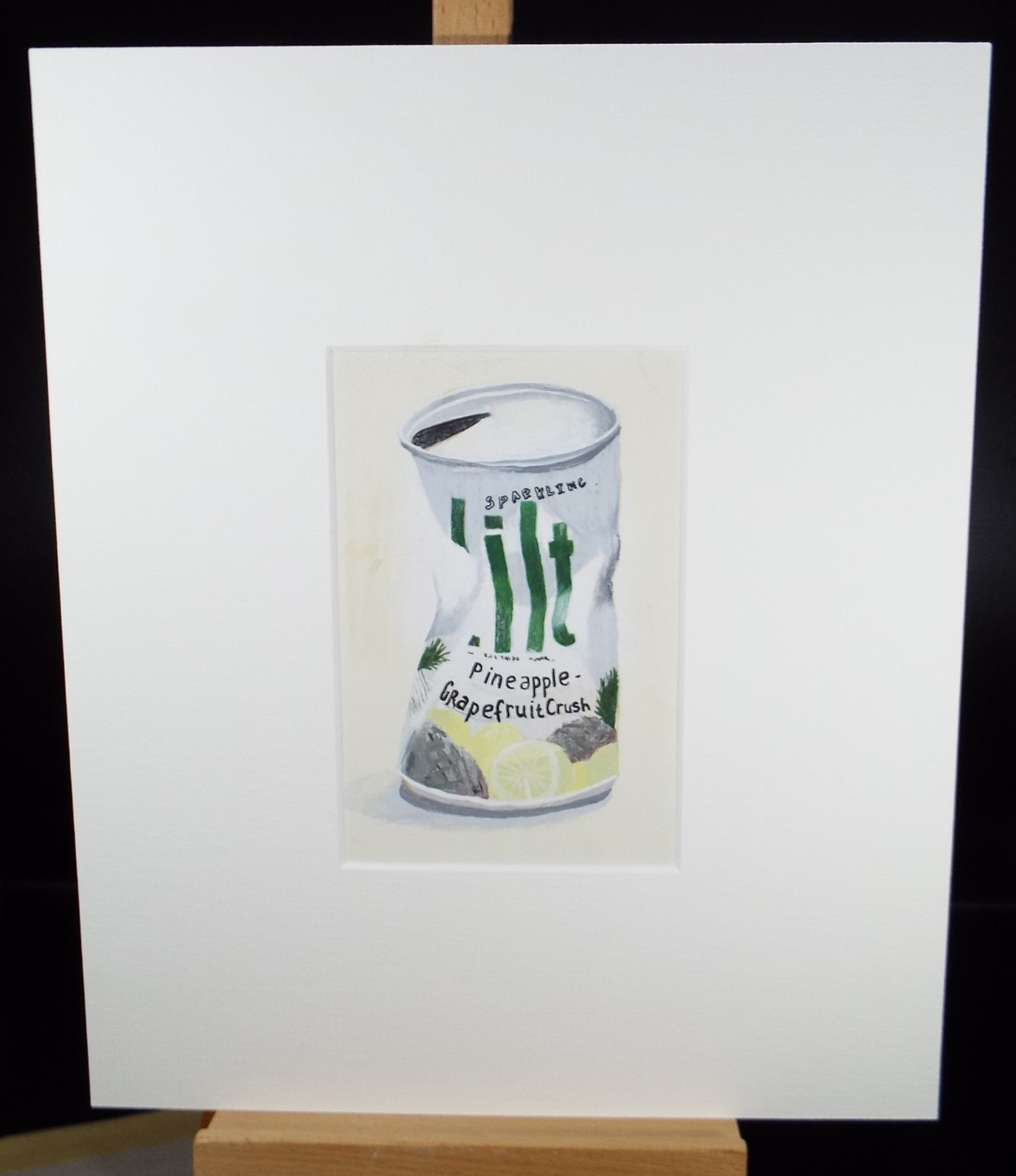 Original Watercolour, 'Crushed Lilt Can',circa 1980's,Artist Unknown