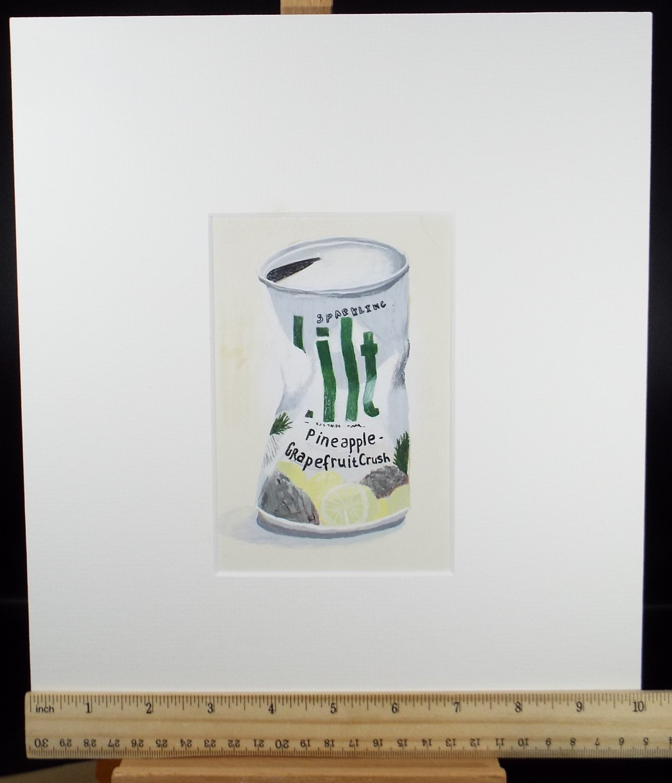 Original Watercolour, 'Crushed Lilt Can',circa 1980's,Artist Unknown