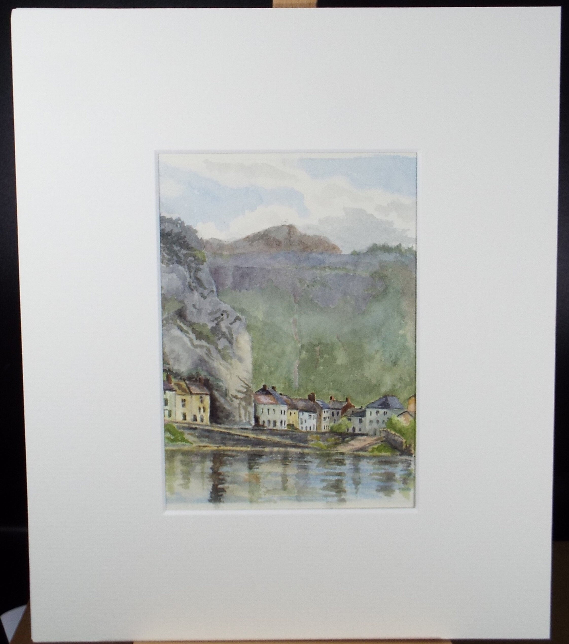 Original Watercolour on Paper,'Dinant, Belgium',Dated 1891 , Artist Unknown