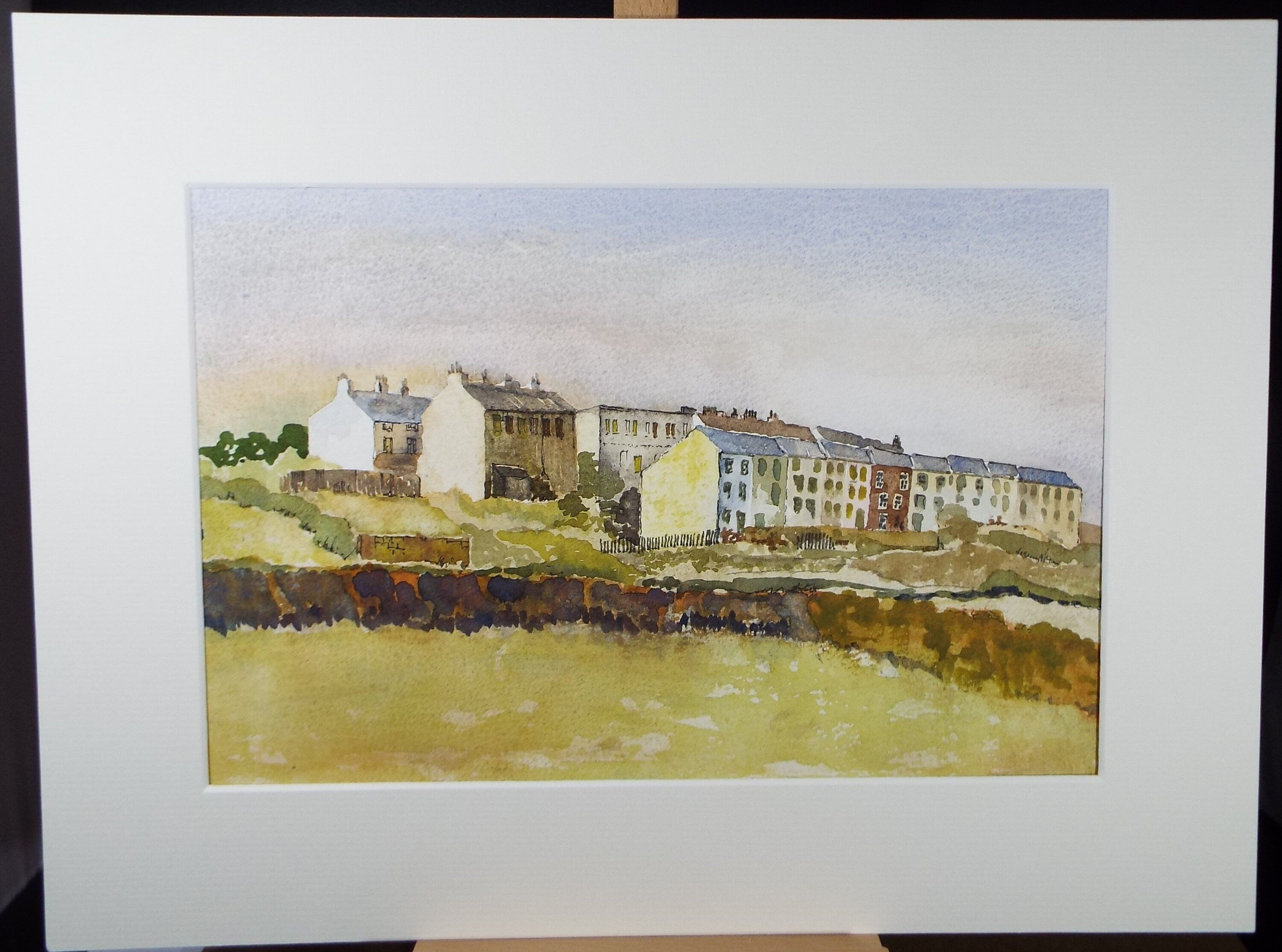 Original Watercolour, 'Terraced Houses', circa 1980's, Unknown Artist