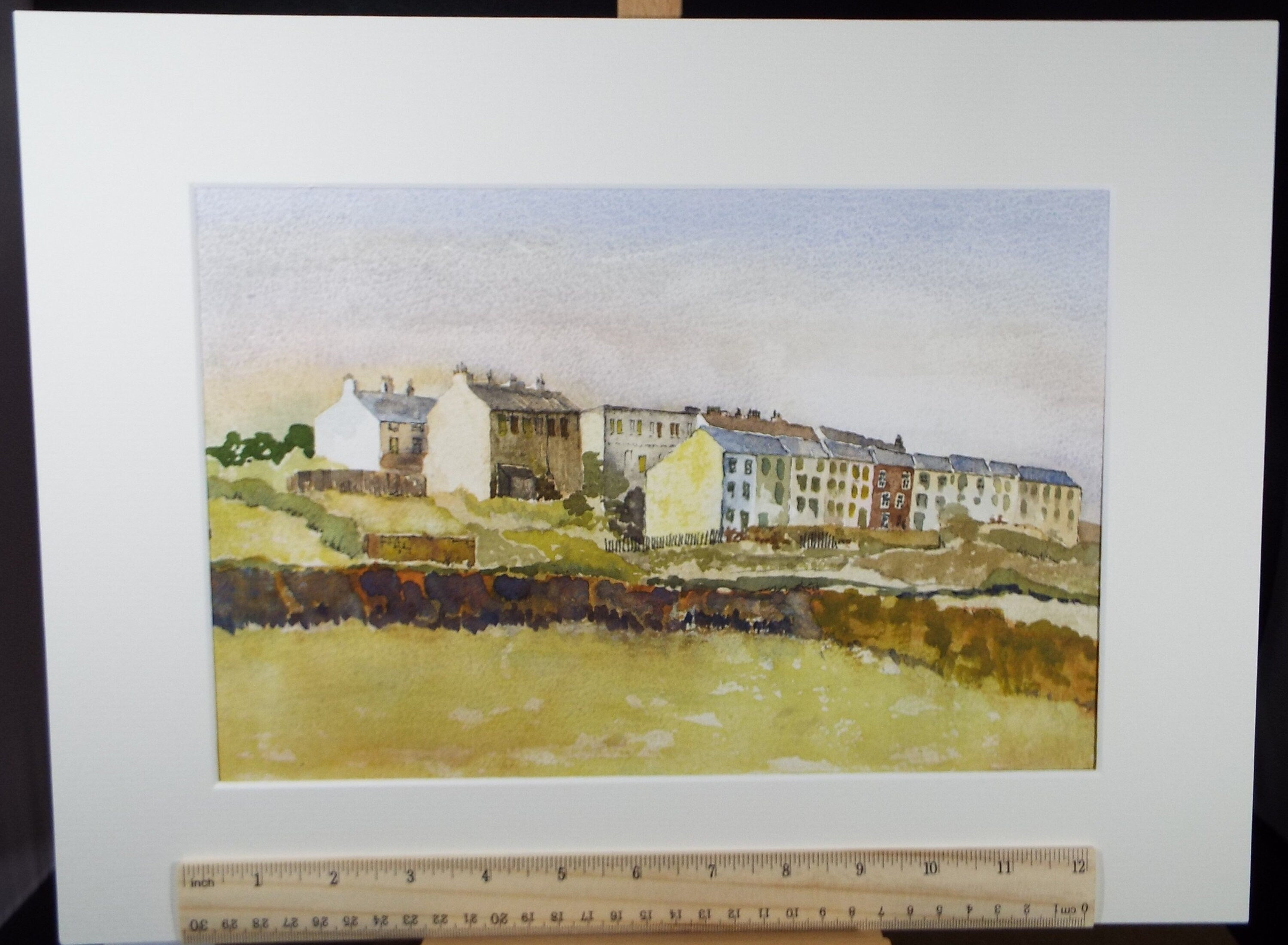 Original Watercolour, 'Terraced Houses', circa 1980's, Unknown Artist