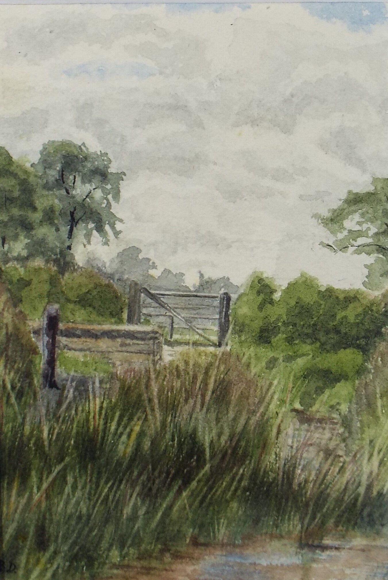 Original Watercolour, 'Near Botcherby', c1890's, Unknown Artist