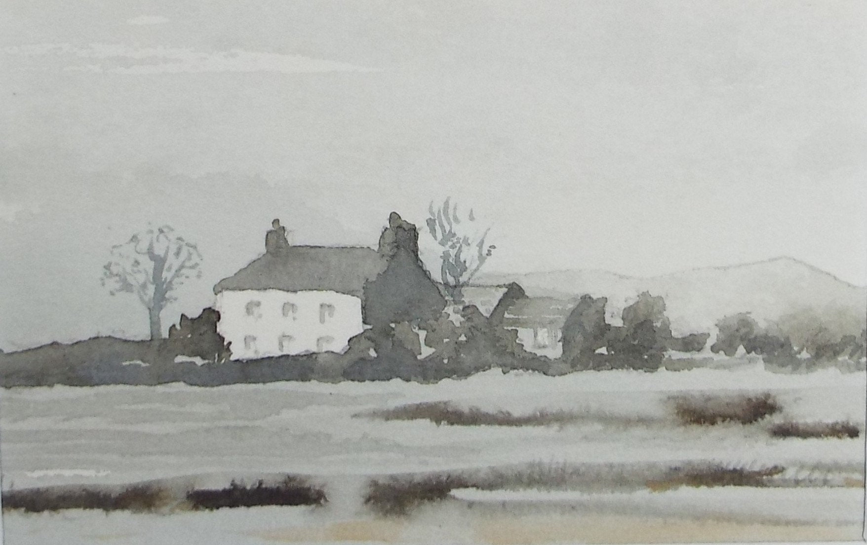 Original Watercolour, Cumberland Farmhouse', circa 1980's, Unknown Artist